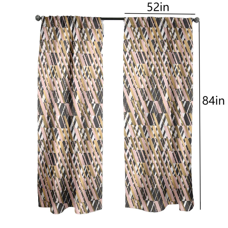 Bless international Polyester SemiSheer Curtain Pair Wayfair